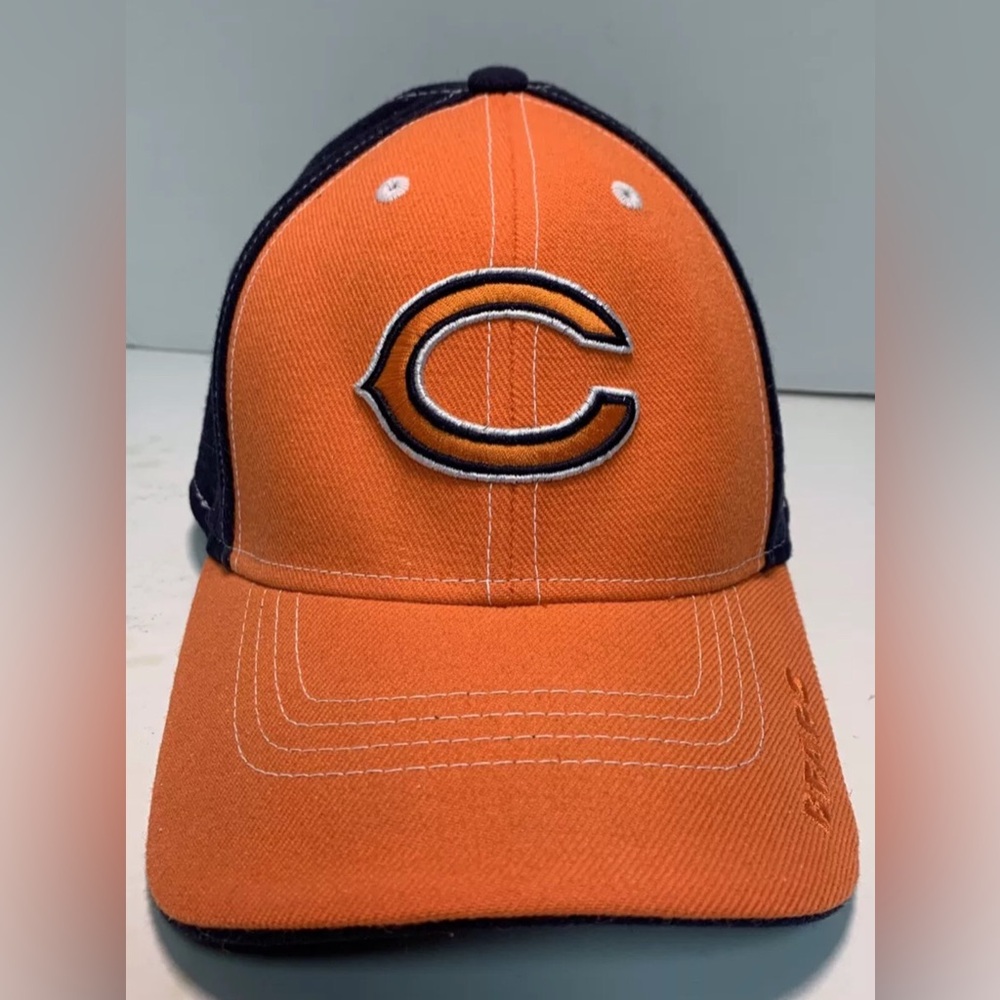Chicago Bears Orange & Blue Hat Reebok FlexFit NFL OSFA Baseball Cap